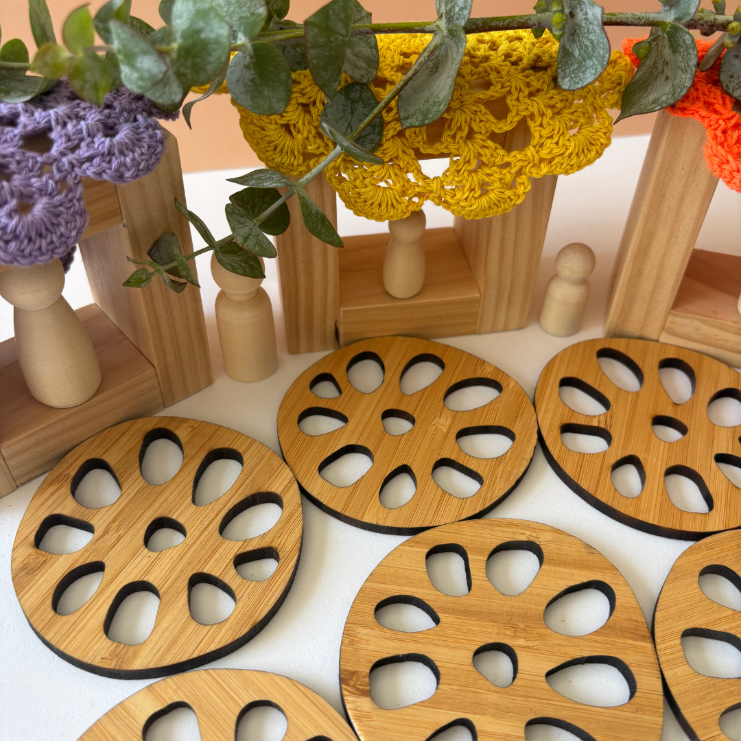Bamboo Natural Loose Parts | Open-Ended Play Resource | Sensory & Sorting Play