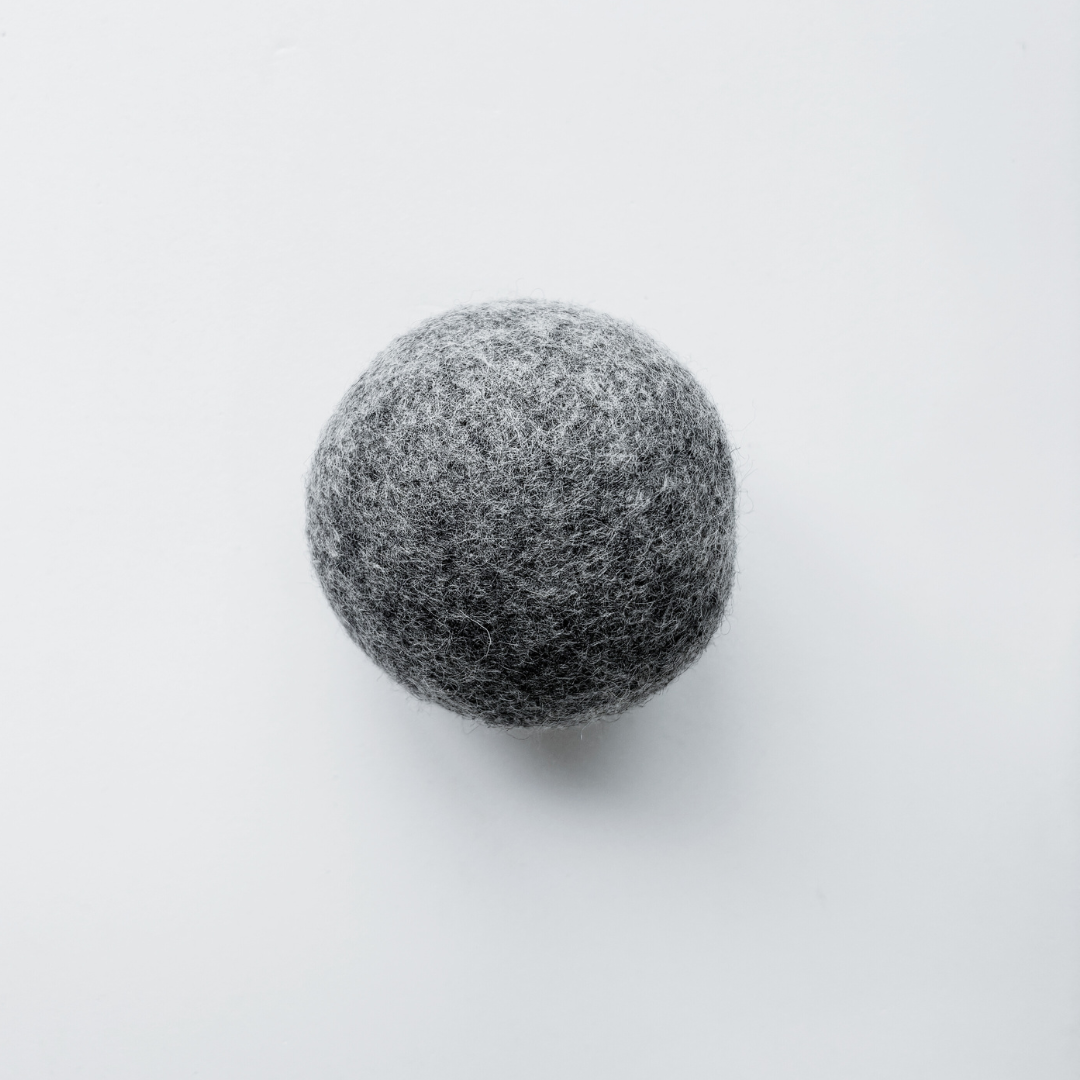 Grey Felted Wool Ball – 7cm | Soft Sensory Ball for Play