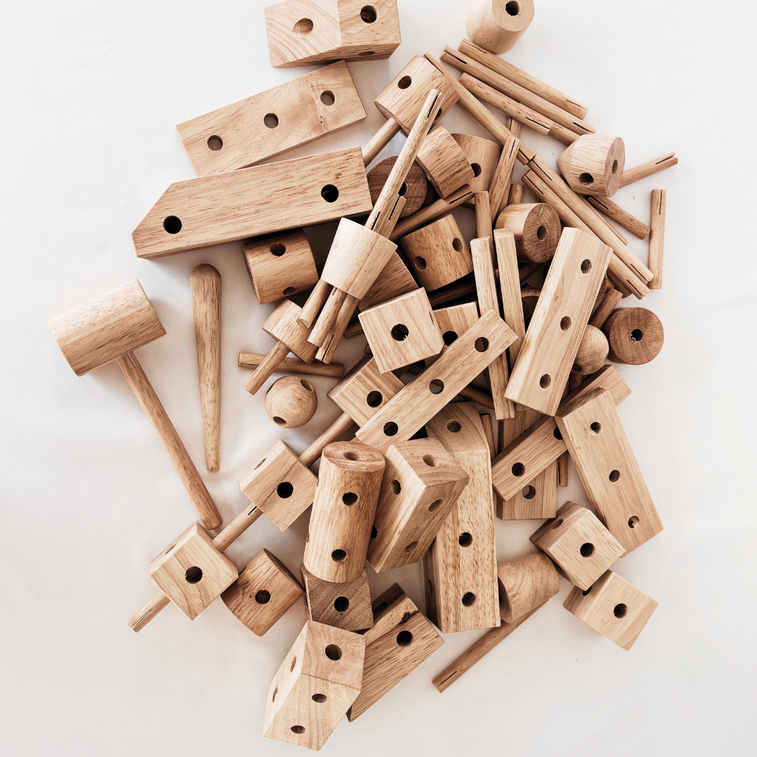 Wooden Construction Set | Open-Ended Building & Creative Exploration