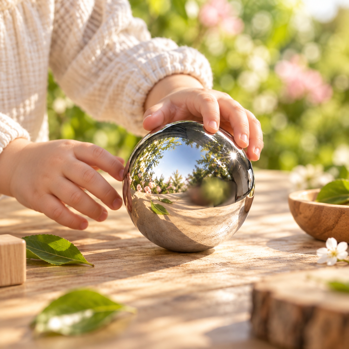 Mirror Sensory Ball – 15cm | Reflective Play for Babies & Children