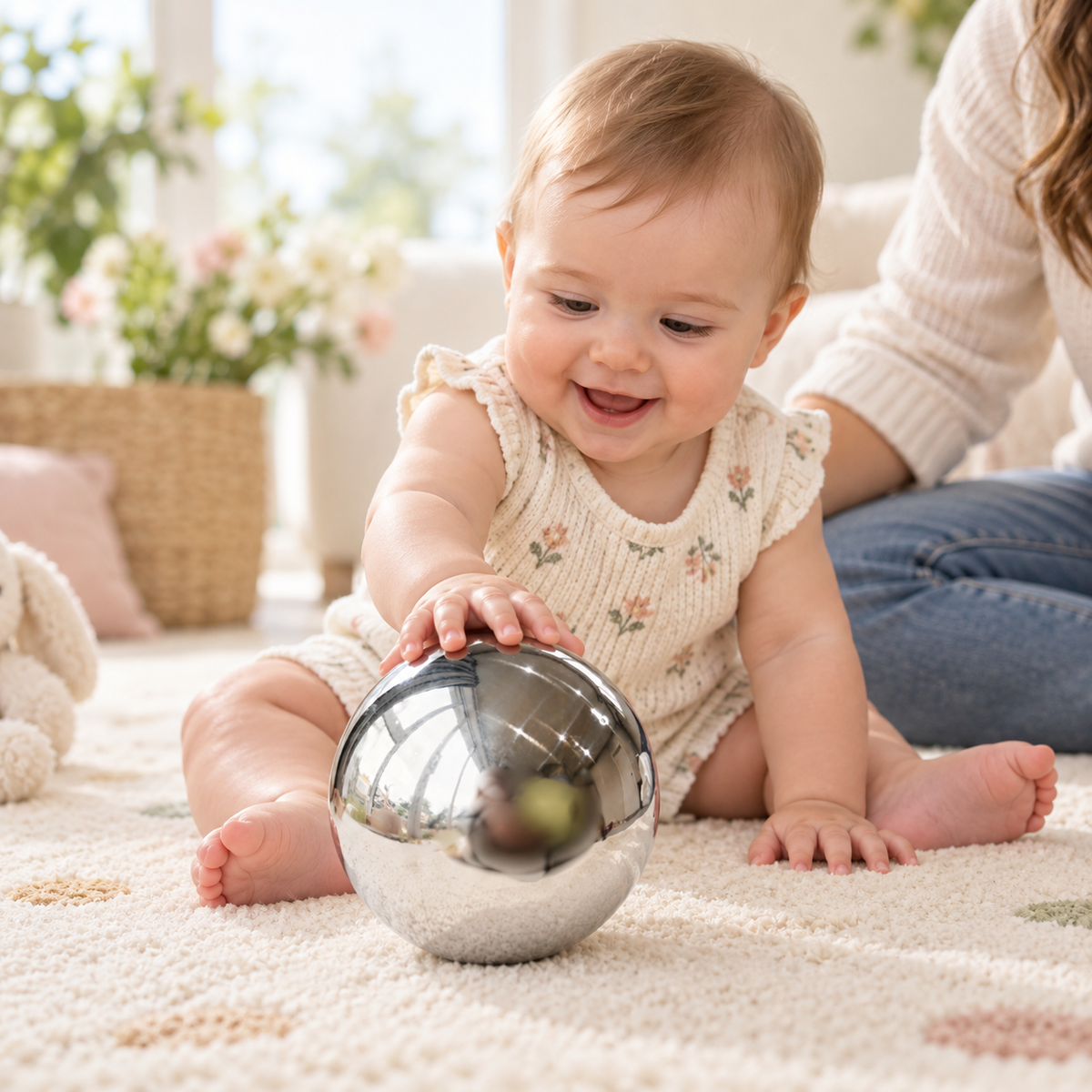 Mirror Sensory Ball – 15cm | Reflective Play for Babies & Children