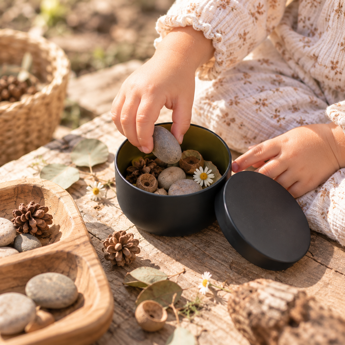 Mini Metal Treasure Pot | Open-Ended Storage & Sensory Play