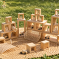 Handmade Wooden Block Set – Large Natural Building Blocks for Open-Ended Play (22 Pieces) | Made by Freeplay