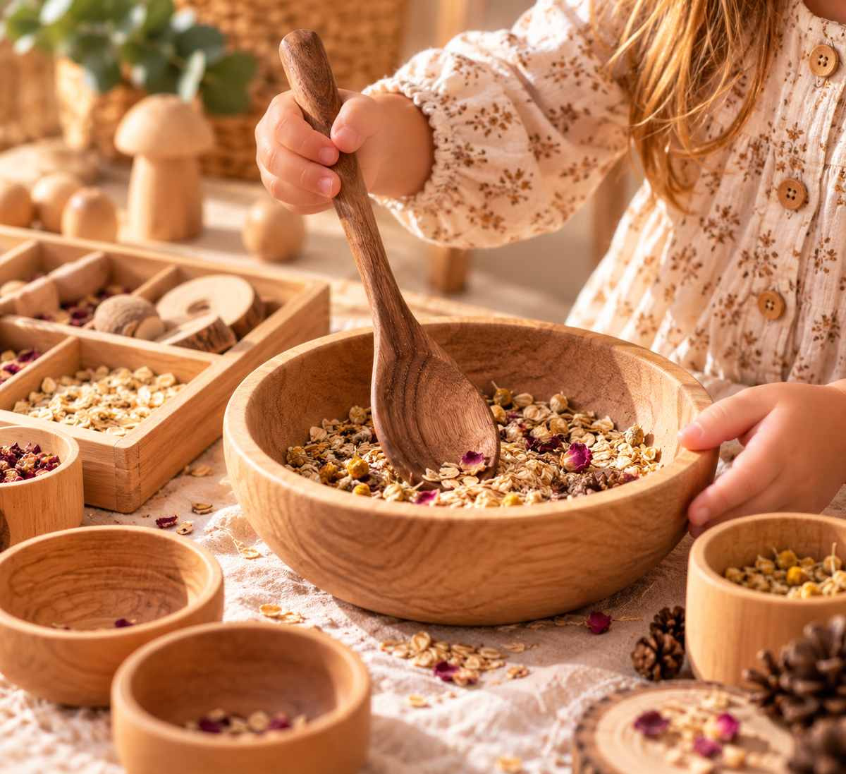 Wooden Spoon | Natural Loose Part for Open-Ended Play