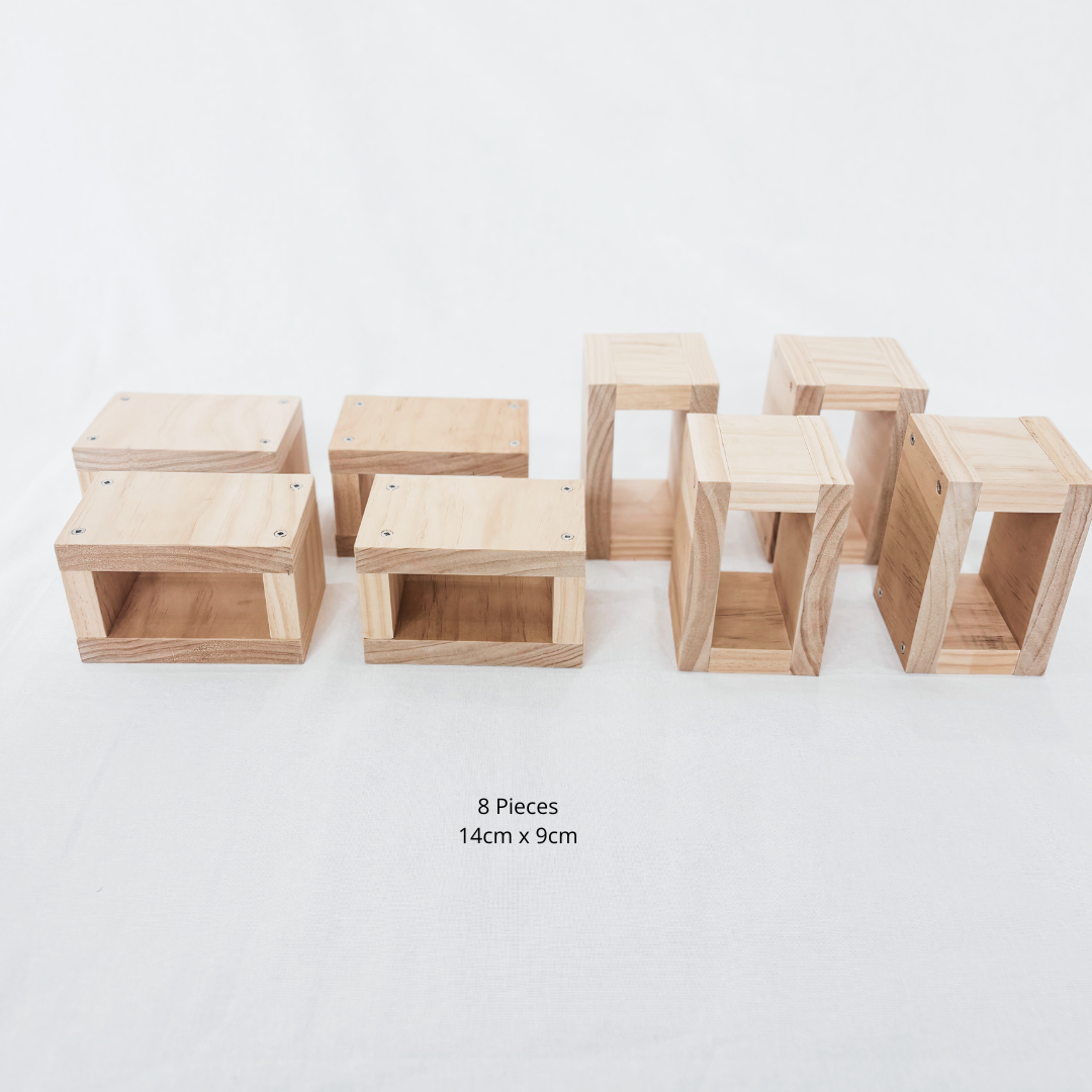 Handmade Wooden Block Set – Large Natural Building Blocks for Open-Ended Play (22 Pieces) | Made by Freeplay