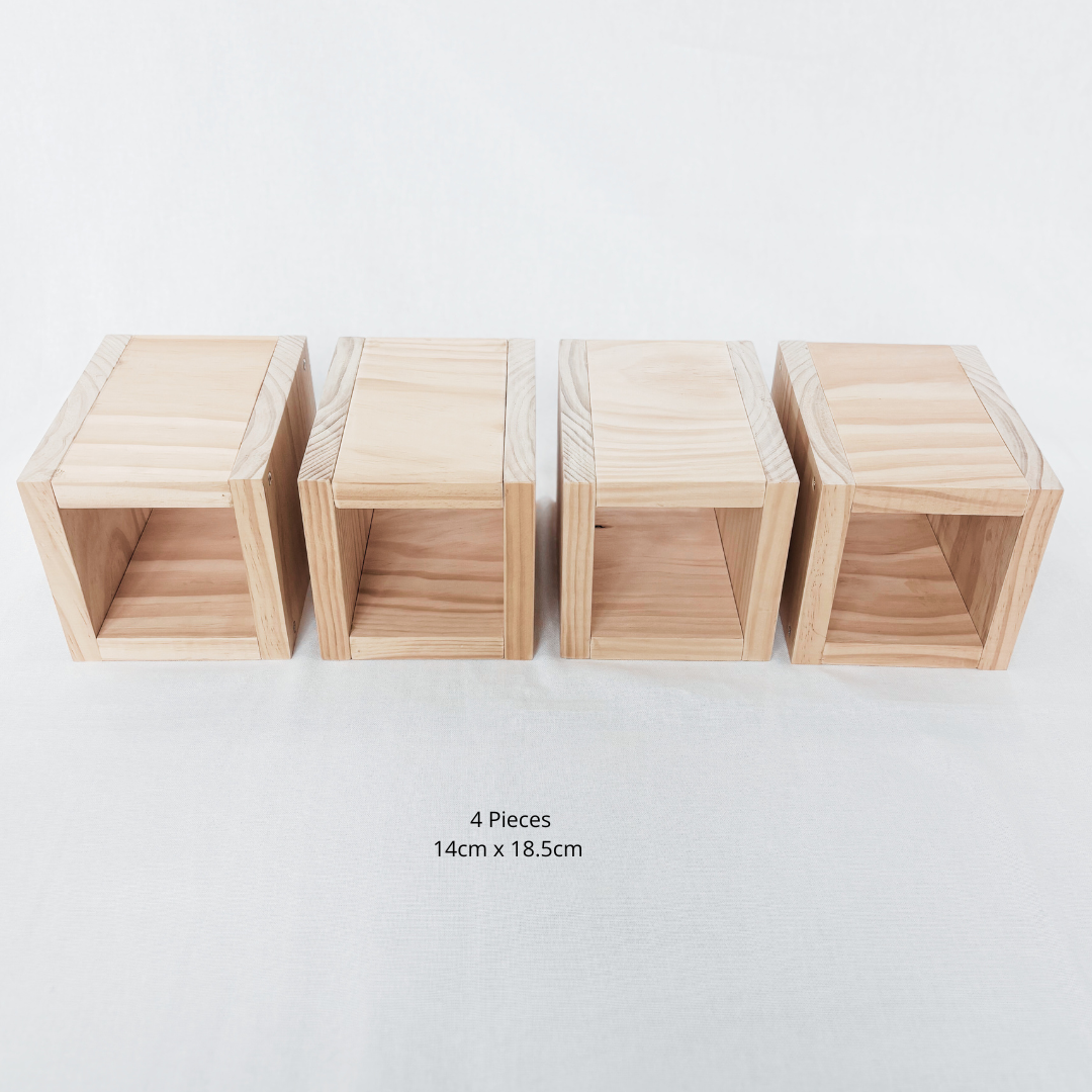 Handmade Wooden Block Set – Large Natural Building Blocks for Open-Ended Play (22 Pieces) | Made by Freeplay