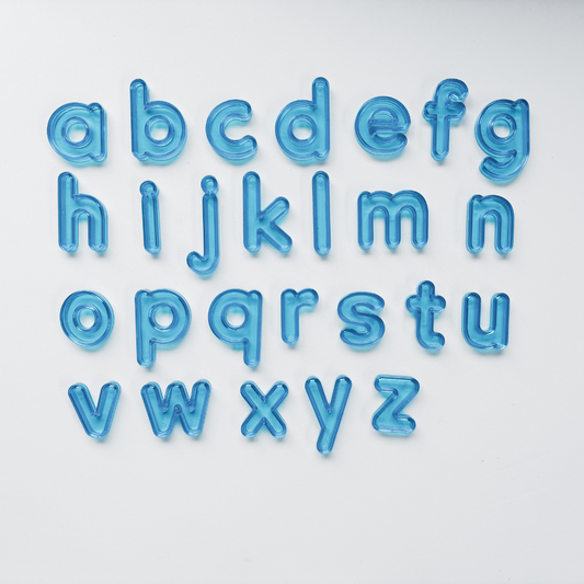 Set of Blue Lowercase Plastic Letters | Early Literacy & Language Development | Ages 3+