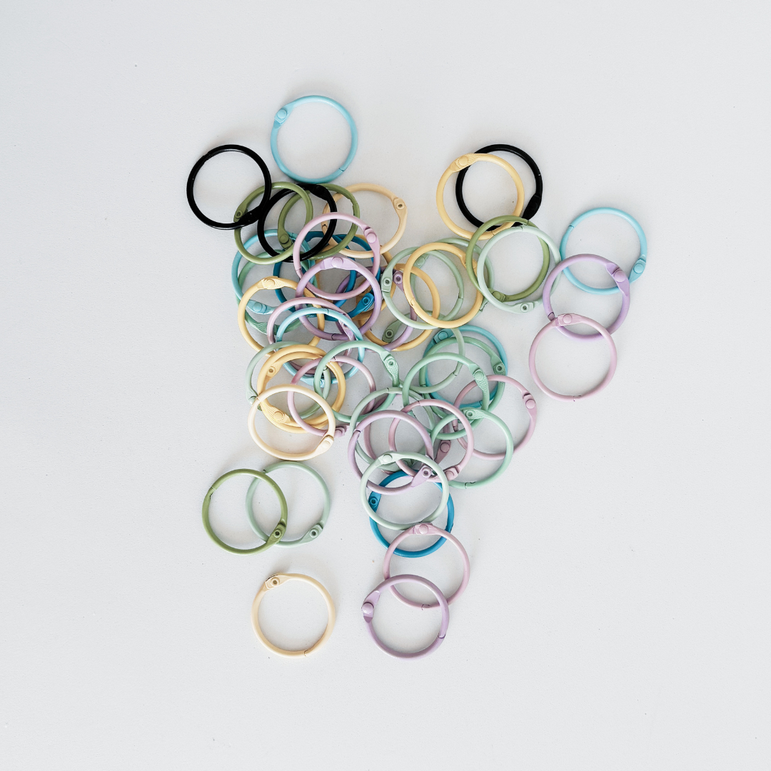 Pastel Loose Parts Rings – 50 Piece Set | Connecting, Sorting & Patterning Play