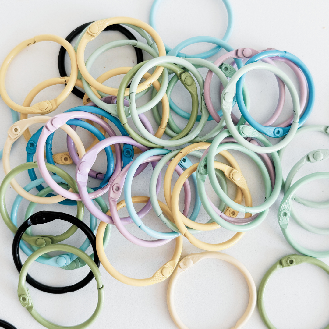 Pastel Loose Parts Rings – 50 Piece Set | Connecting, Sorting & Patterning Play