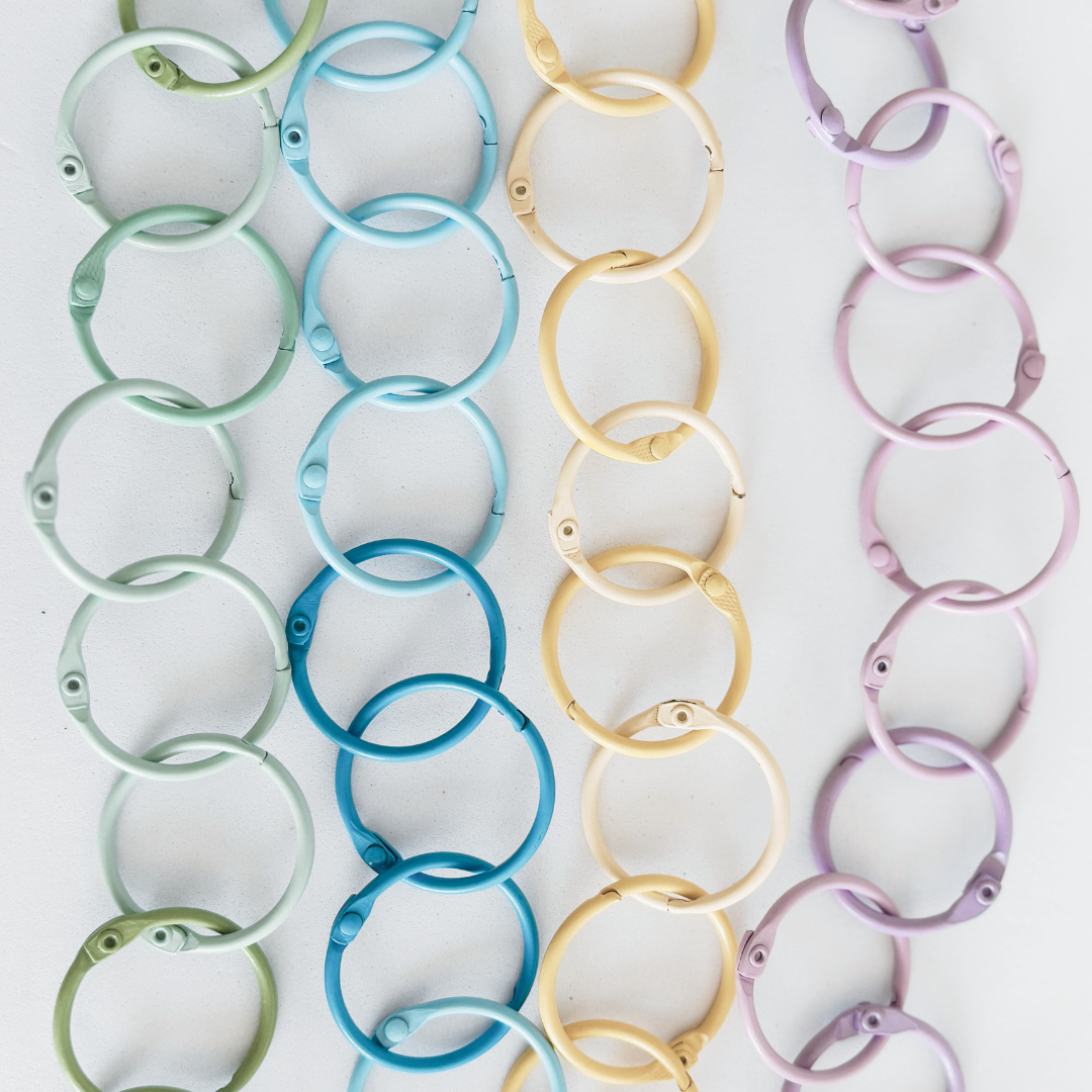 Pastel Loose Parts Rings – 50 Piece Set | Connecting, Sorting & Patterning Play