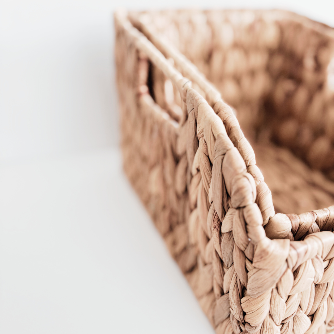 Woven Natural Storage Basket | For Loose Parts, Play Corners & Beautiful Organisation | Set of 2