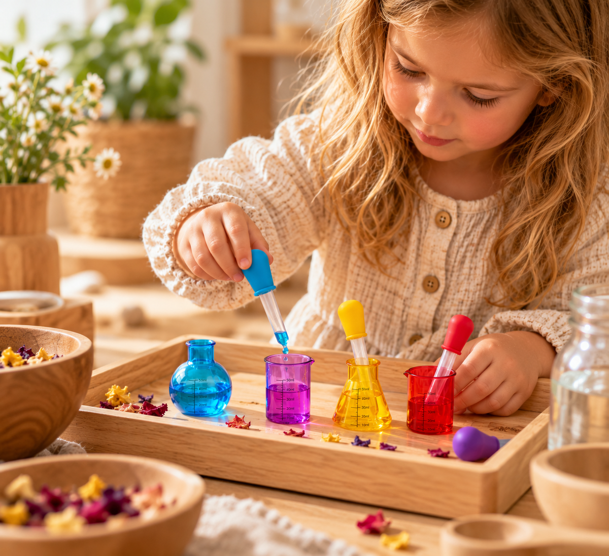 Measuring Cups & Test Tubes Set | STEM & Sensory Exploration | Supports Math & Fine Motor Skills | Ages 3+