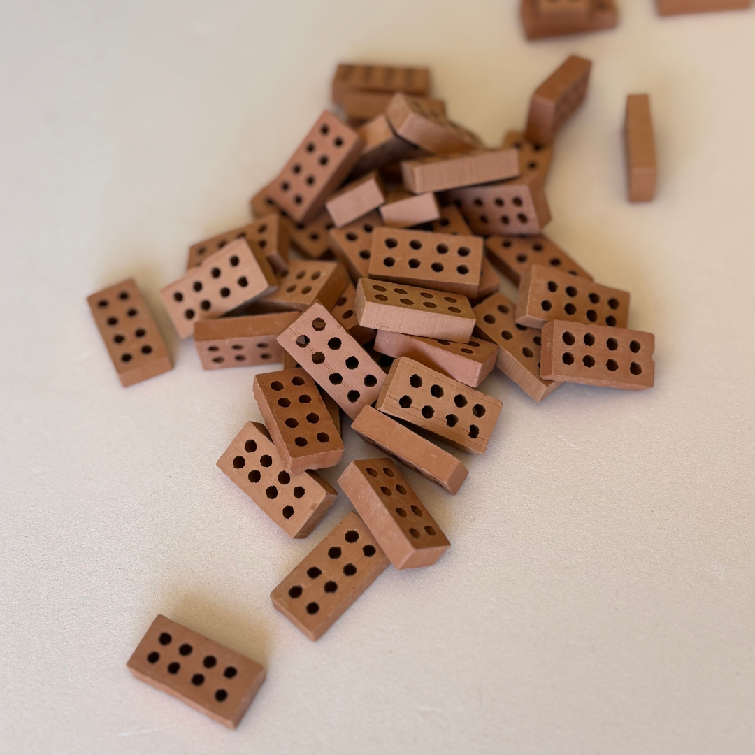 Mini Clay Bricks – Set of 100 for Creative Construction Play