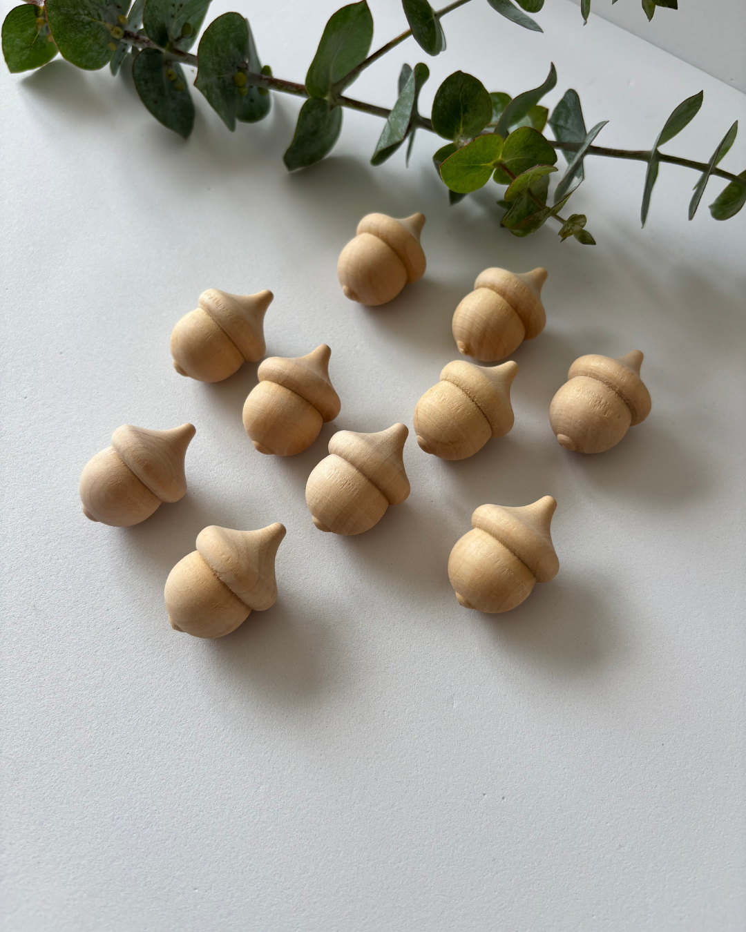 Wooden Loose Part Acorns – Set of 10 for Natural