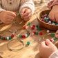 Christmas Bead Mix – 134g (Approx. 500 Beads) | Threading, Sorting & Festive Play