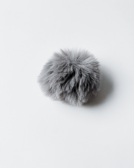 Grey Pom Pom | A Soft Sensory Resource for Tactile Play | Ages 0+