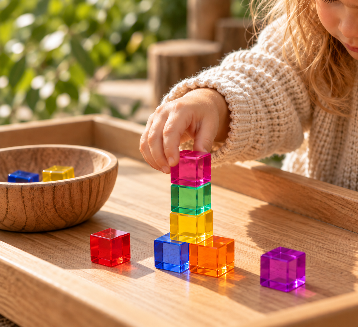 Rainbow Acrylic Building Blocks