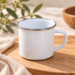 White Enamel Camping Cup | Mud Kitchen & Sandpit Play | Imaginative Role Play