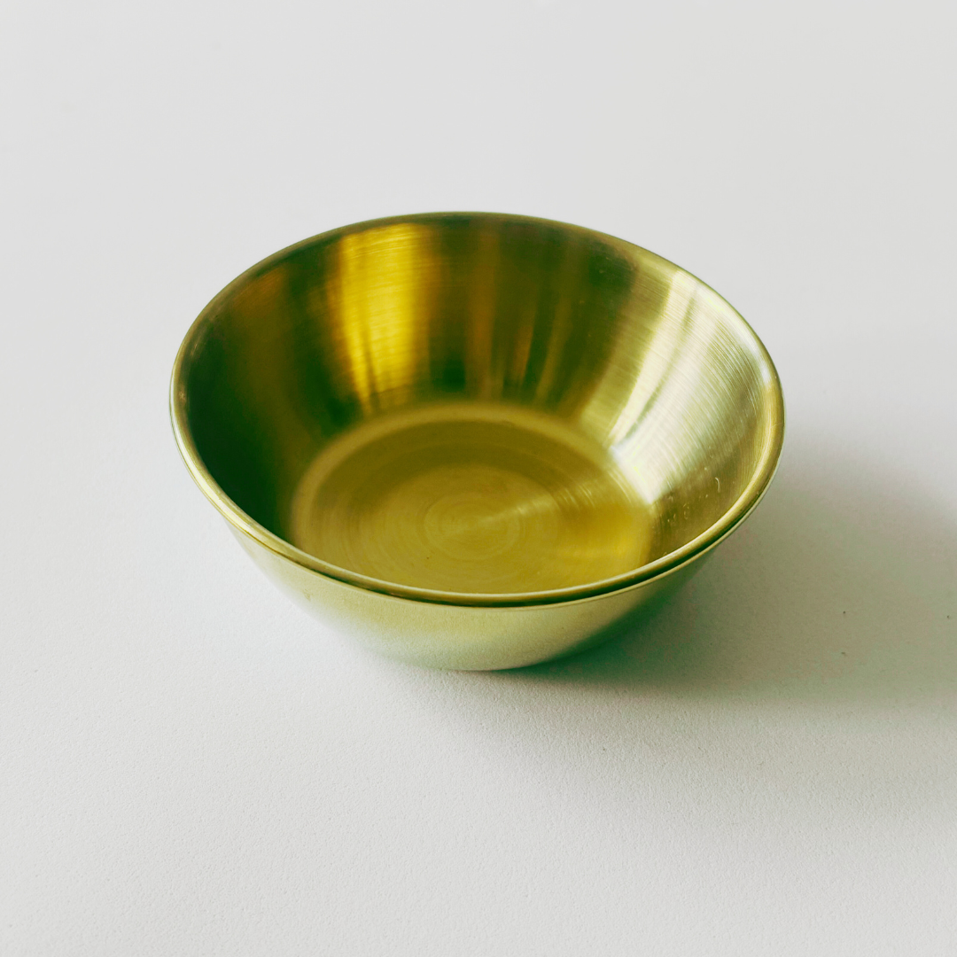 A Gold Metal Bowl | Loose Part & Sensory Play