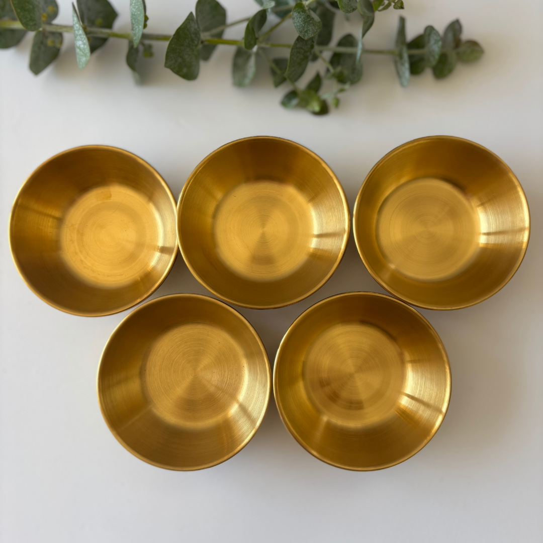 A Gold Metal Bowl | Loose Part & Sensory Play