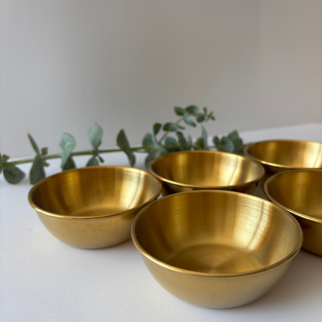 A Gold Metal Bowl | Loose Part & Sensory Play