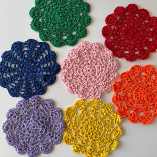 Crochet Flowers |Tactile Loose Parts | Open-Ended Play Set | Textural Sensory Exploration
