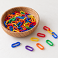 Coloured Plastic Links – 300 Pieces | Loose Parts for Open-Ended Play