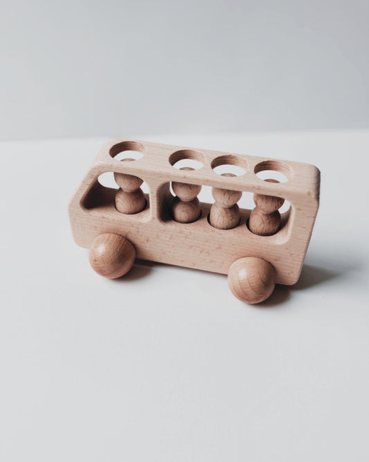 Wooden Vehicle with People | A Posting and Pretend Play Invitation | Ages 1+