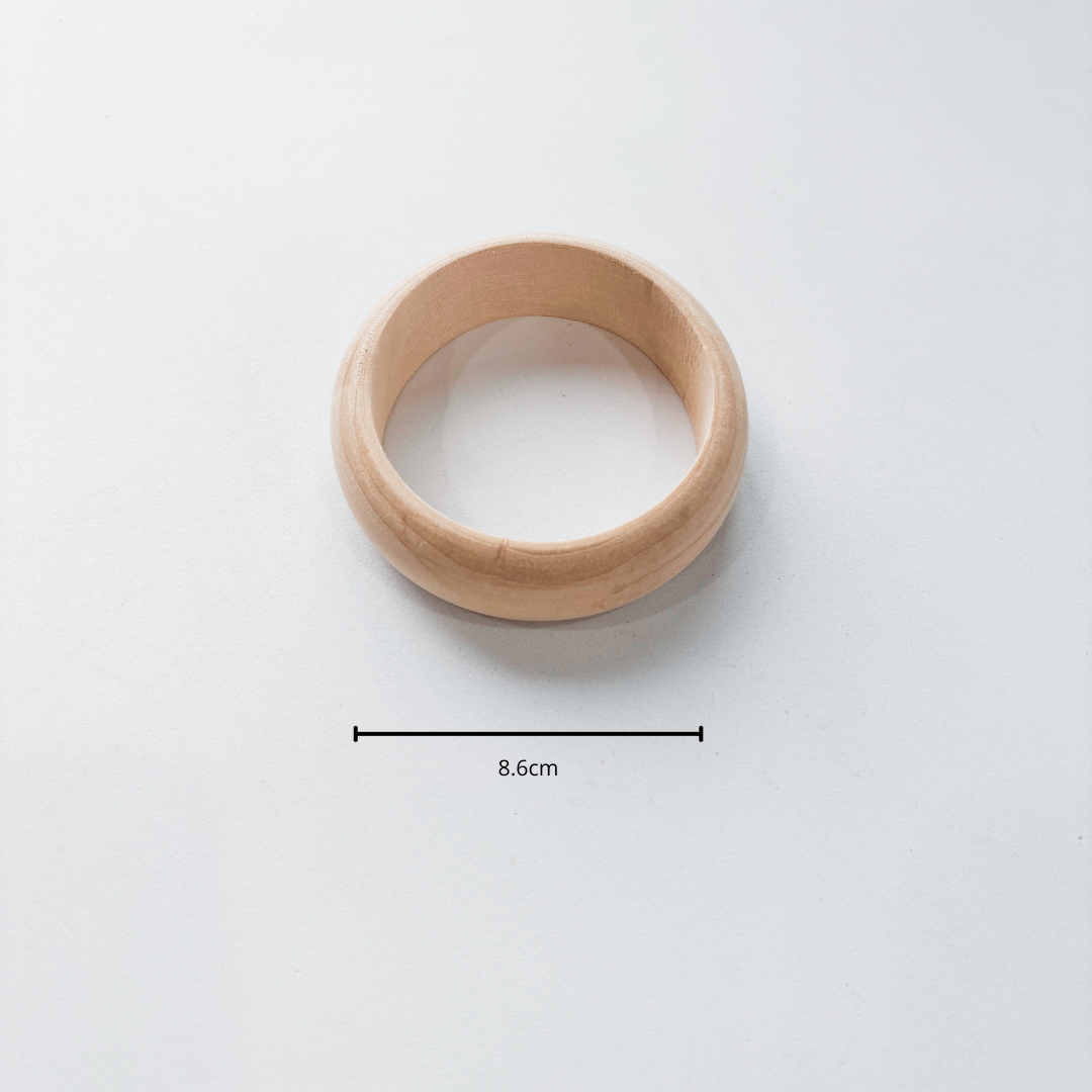 Wooden Loose Part Ring – 8.6cm | Open-Ended Play Resource