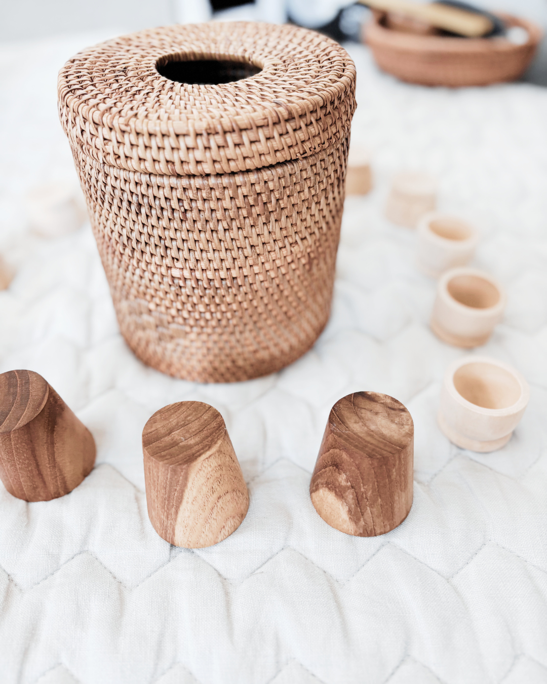 Woven Posting Basket Set – 5 Pieces | Enclosure & Posting Play