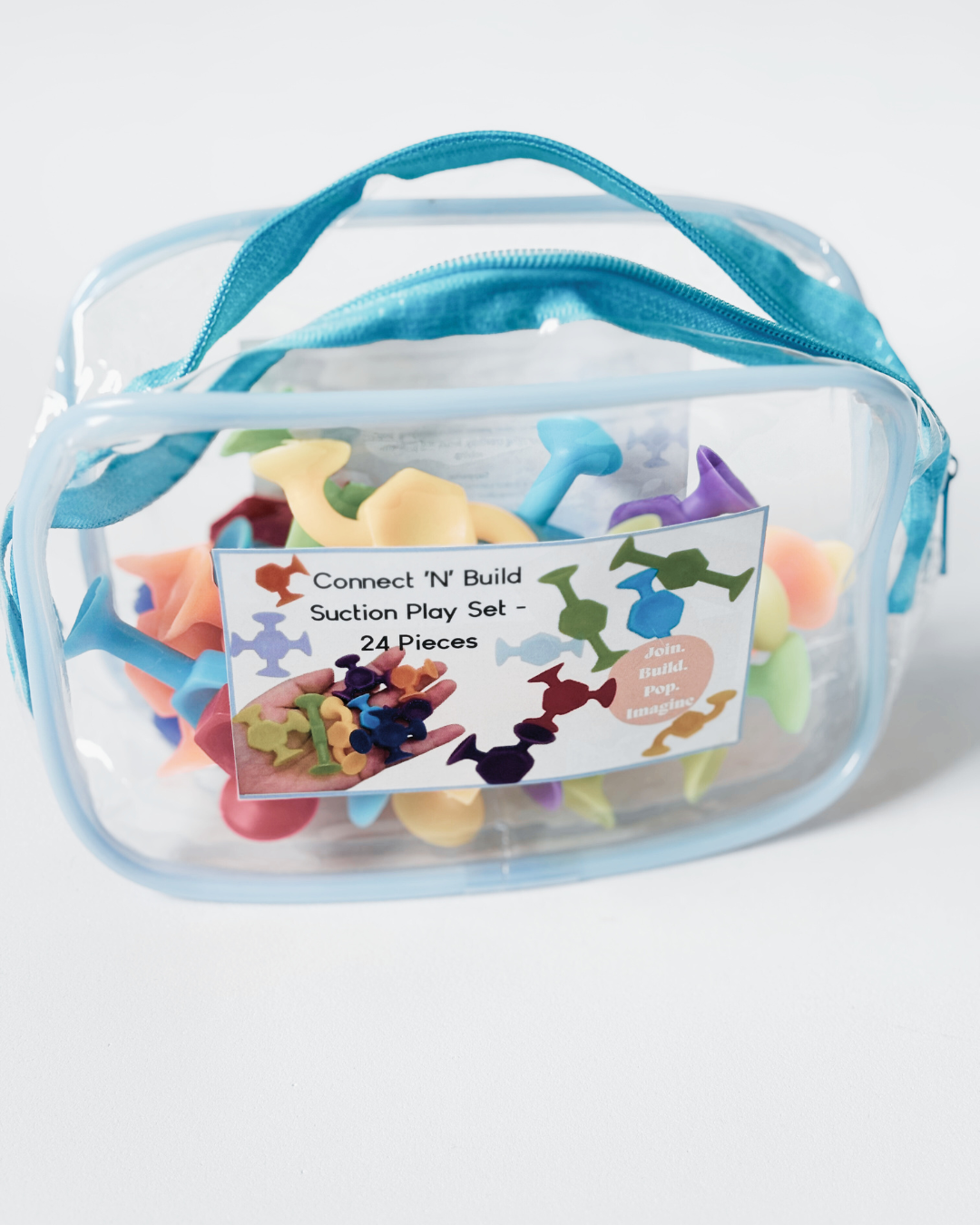 Connect & Build Suction Play Set – 24 Pieces | Connecting, Constructing & Sensory Play