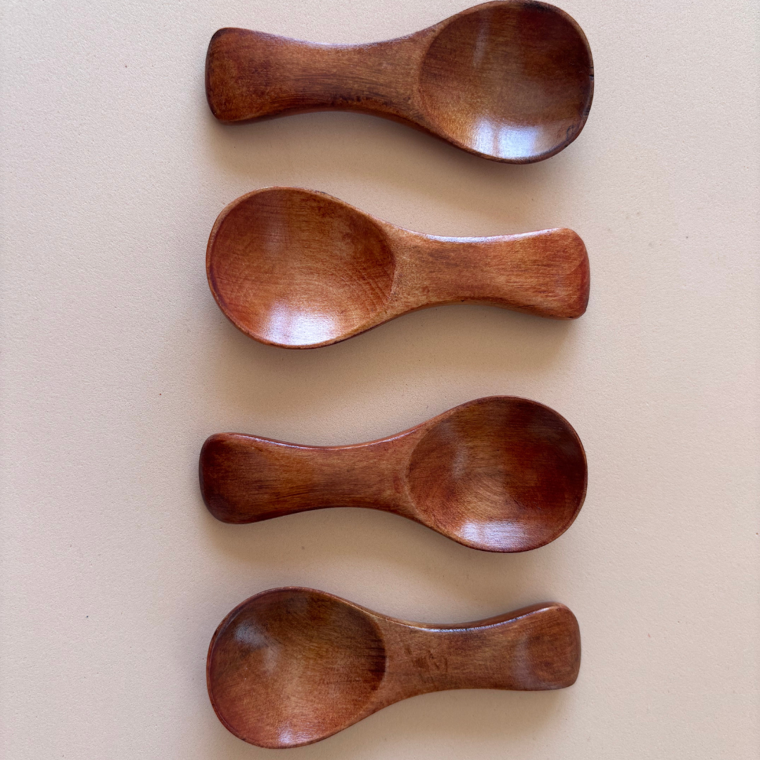 Set of 4 Small Wooden Spoons