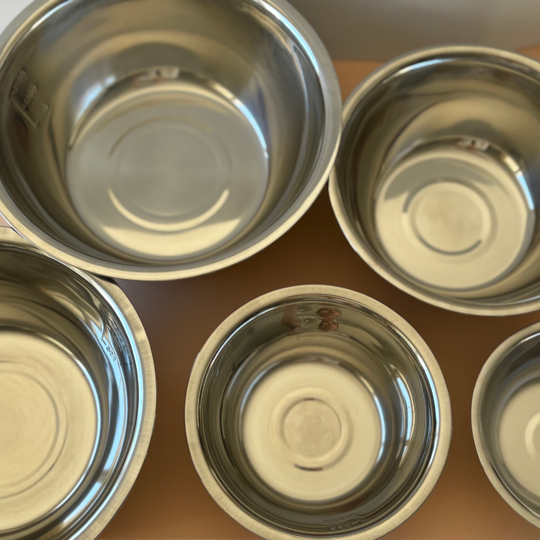 Stainless Steel Nesting Bowls | Sensory Play Essential | Heuristic Learning Tool | Ages 2+