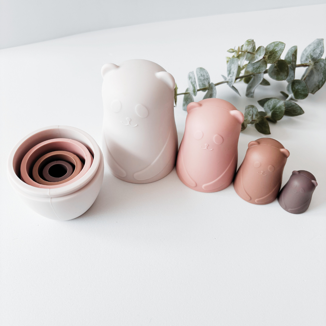 Nesting Silicone Bears | Stack, Nest & Explore | Supports Enclosure Urge & Sensory Development