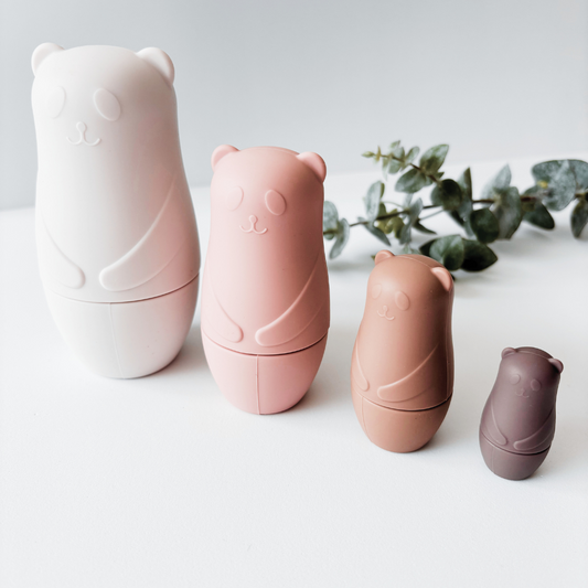 Nesting Silicone Bears | Stack, Nest & Explore | Supports Enclosure Urge & Sensory Development