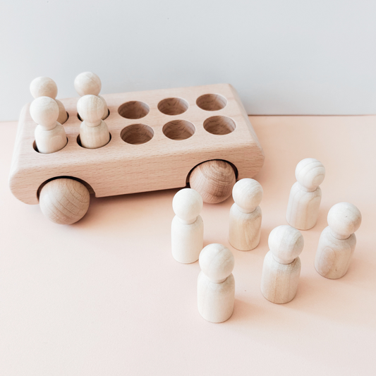 Wooden Cart with Figures