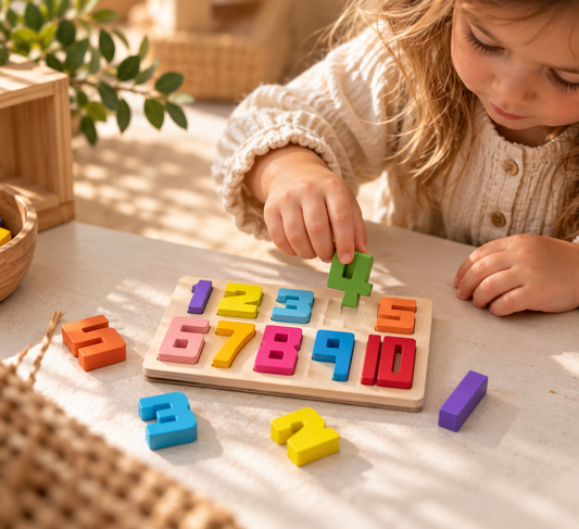 10 Colorful Number Stacking Building Blocks Set