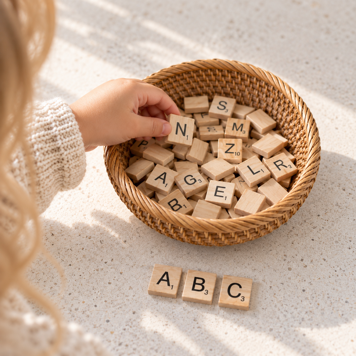 Wooden Alphabet Set | Literacy, Patterning & Sequencing Play | Sensory Learning Resource | Ages 3+